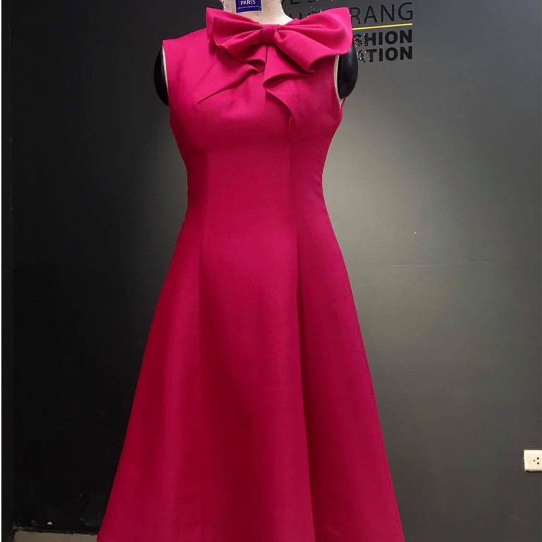 [Rập Giấy]Váy Đầm Thiết Kế-Rập Đầm Nơ Bướm Chuẩn Phom, Hàng Thiết Kế Cao Cấp, Mẫu Mới Nhất -IDM PARIS -D2005